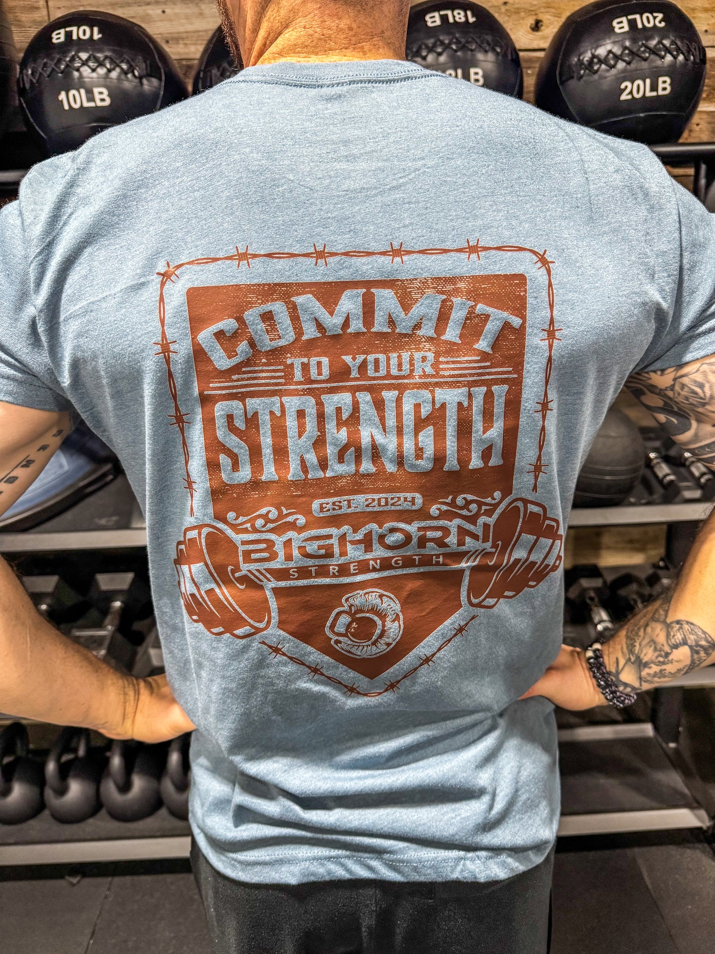 Copper Commit Tee (Slate Blue)